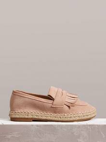 Styleloop 女士波西米亚风流苏设计休闲平底鞋 - 杏色 - 查看 3