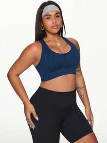 Velisys Bộ 2 áo ngực thể thao khoét lỗ liền mạch màu trơn thoải mái dễ mặc cỡ lớn cho nữ - Nhiều màu - Xem 7