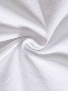 Manfinity ZONE917 Casual Street Style Cartoon Cherry Cake Afternoon Tea Print White Cotton Knit T-Shirt (Wide Sleeve, Collar, Hem) Cherry Graphic Tee Food Graphic Tee White Graphic Tee - White - View 6