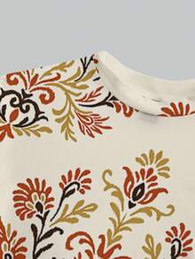 Shutterstock Glamance Maglietta da donna a maniche lunghe con collo alto, a maglia, con motivo vintage, top invernale