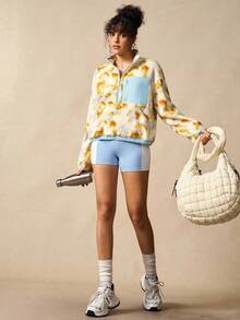 VARSIVA 女士休闲扎染印花羊毛夹克，适合户外，秋冬季 - 彩色 - 查看 7