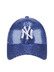 New Era New York Yankees Pleated Style 9 FORTY Adjustable Women's Cap - Blue - View 2