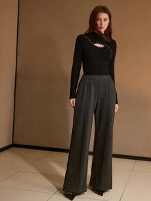 MOTF PREMIUM 女士优雅抓绒内衬前缝裤