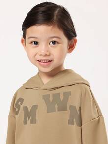 SUMWON Ensemble coordonné de Sweat-shirt à capuche et pantalon pour tout-petits garçons avec imprimé lettres sur la poche avant