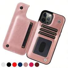 1件装奢华耐用真皮钱包式手机壳，兼容 16e 16 15 14 13 12 11 Pro Max SE X XR XS Max 8 7 6 6S Plus，兼容Galaxy S25 S24 S23 S22 S21 S20 Ultra A13 A14 A15 A35 A53 A54 A55 S23 FE S24 FE，带支架和信用卡槽，防震防水防摔防刮。 - 彩色 - 查看 84