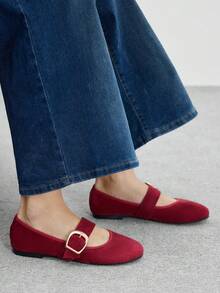CUCCOO BIZCHIC Mocasini plați simpli, casual, versatili - Burgundia - Vizualizare 4