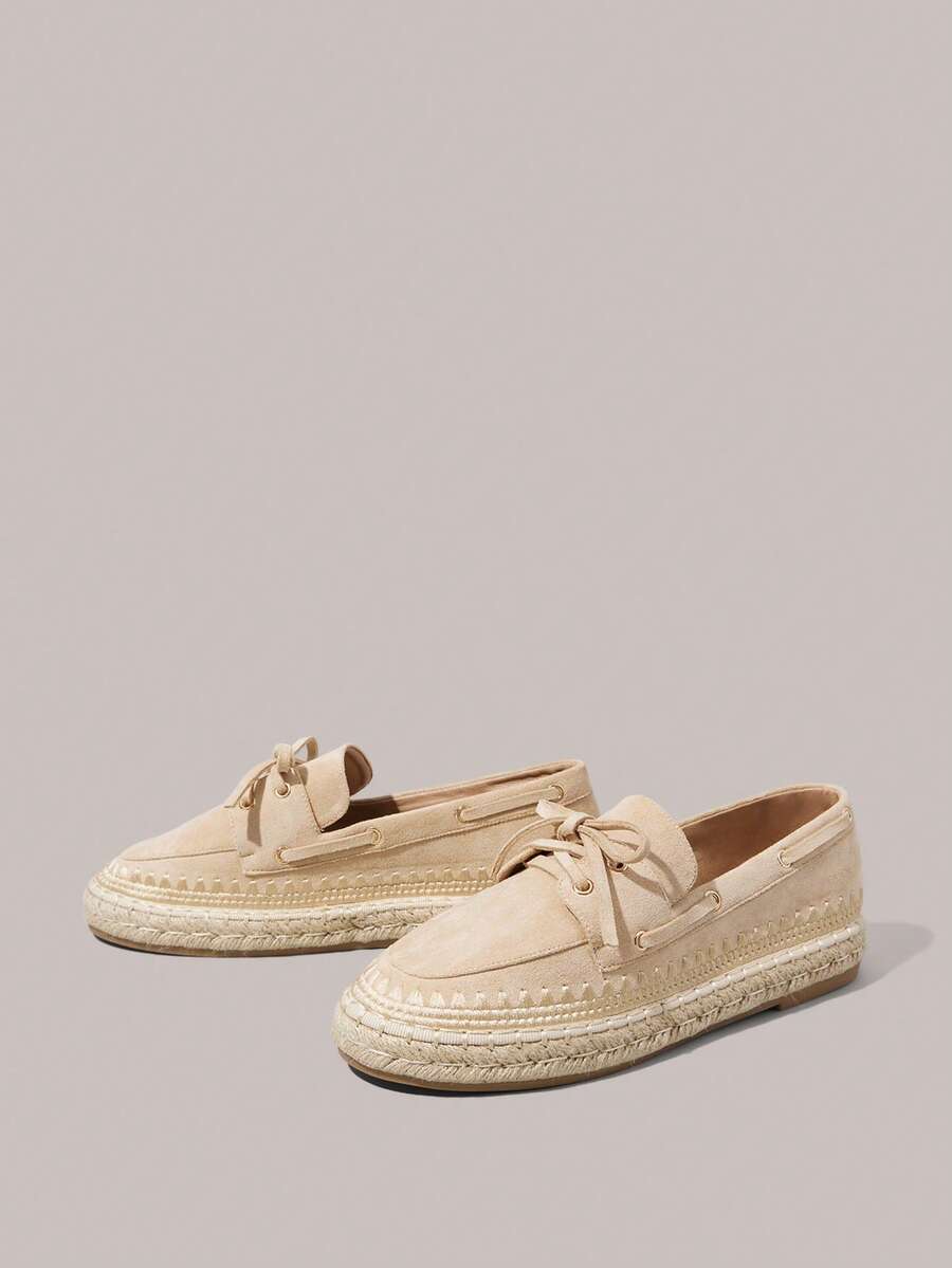 Styleloop Women's Casual Versatile Flat Loafers Holiday Travel Essential Boho Coachella - Apricot - View 1