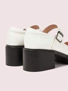 CUCCOO DOLLMOD Sapatos Mary Jane femininos da moda, casuais e versáteis para uso diário. - Branco - Ver 9