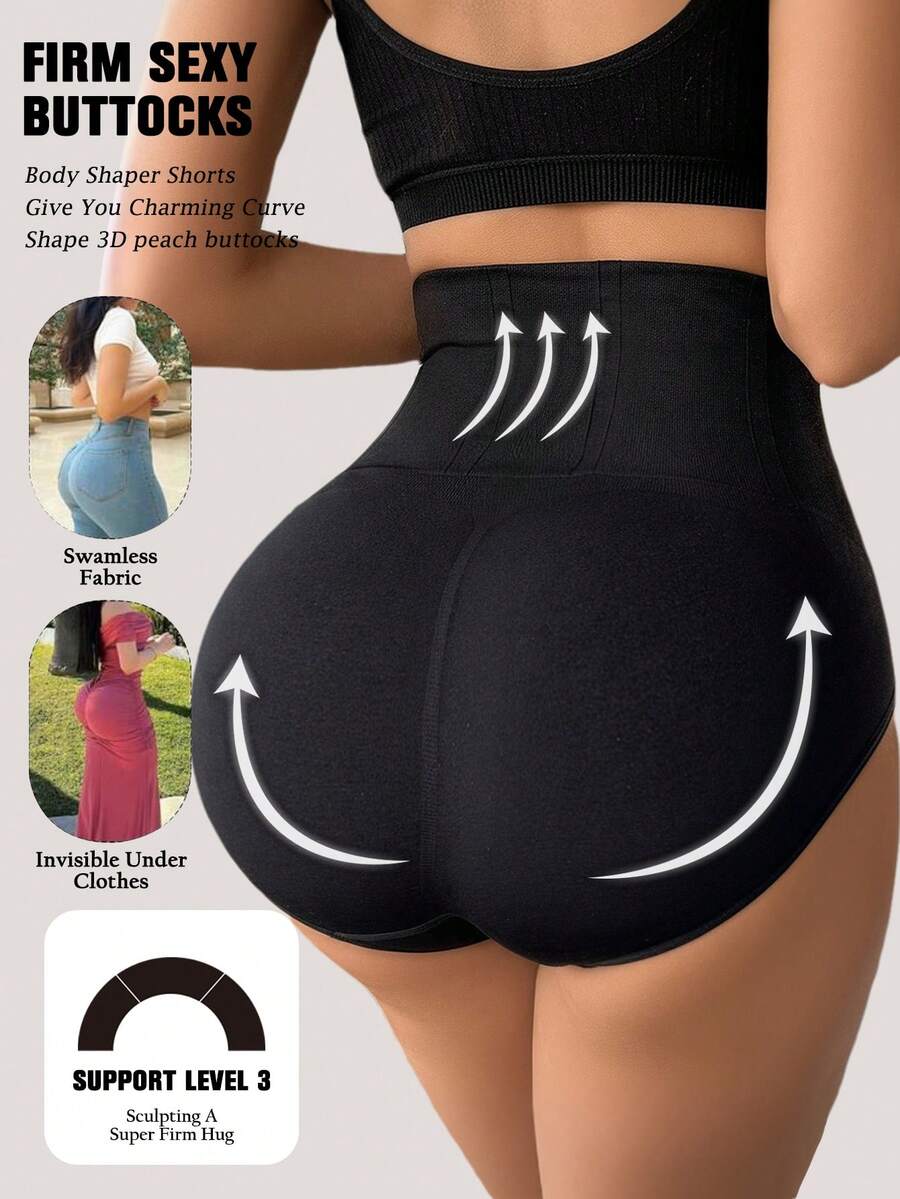 女士縫合無痕高腰塑身內褲,三角形狀