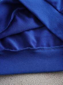 Transformers X SHEIN 男童科技字母和机器人图案针织宽松圆领落肩长袖套头卫衣，秋冬款