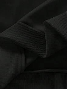 Manfinity Homme 男士常规款街头休闲套头卫衣，长袖上衣 - 黑色 - 查看 6