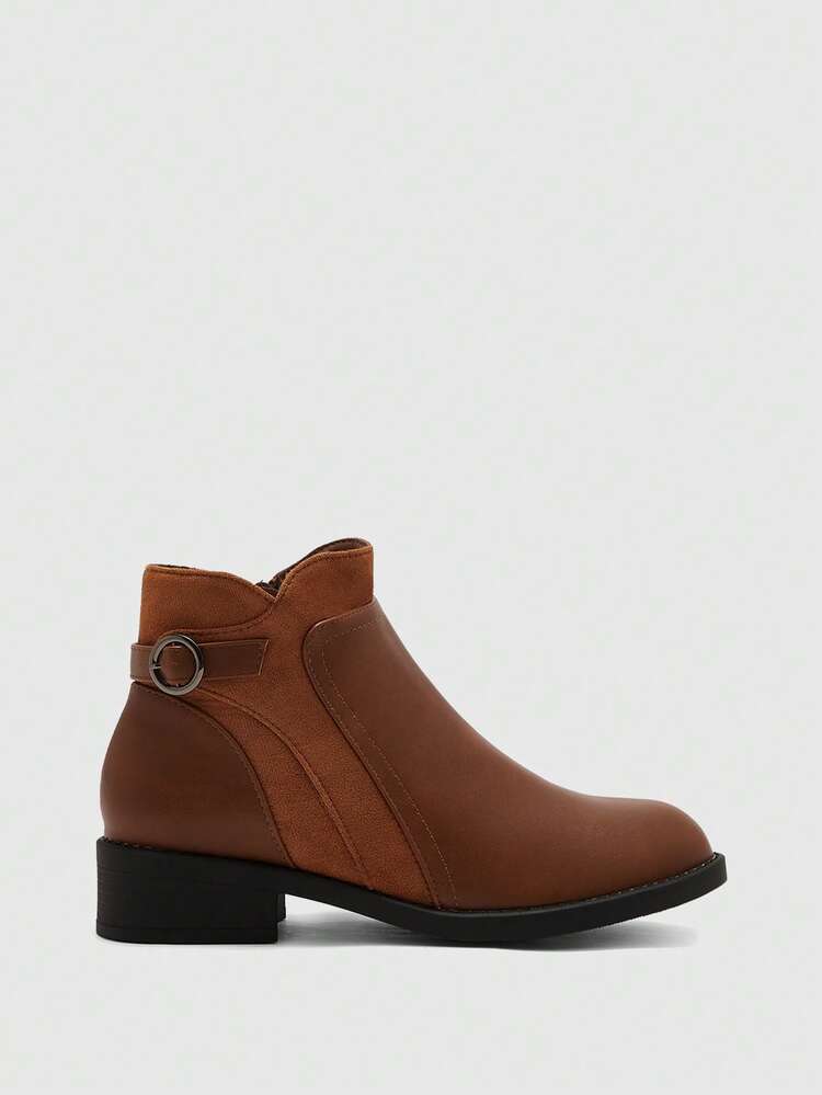 CUCCOO BIZCHIC Bottines à talons épais polyvalentes pour femmes