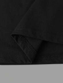 Manfinity Homme 3pcs/Set Plus Size Men's Mountain Print Round Neck Short Sleeve Casual T-Shirts - Black - View 3