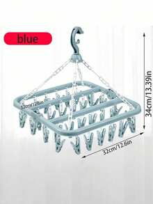 SHEIN 1 pezzo Rastrelliera di asciugatura in plastica rotante a 32 molletta - Appendiabiti pieghevole salvaspazio per calze, biancheria intima e piccoli capi, ideale per camera da letto, bagno, armadio, dormitorio e organizzazione della lavanderia