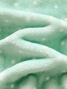 Vintaside Kids Young Girls' Plush Fabric Romper, Soft, Thick, Thermal Lined, Polka Dot, Fox Animal Embroidery, Countryside Style, Fashion, Cute, Versatile, Elegant, Casual Outdoor Romper - Green - View 3