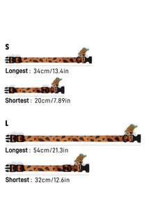 SCOOBY-DOO X SHEIN 1 Piece Cartoon Print Adjustable Pet Collar With Leash Hook, Adjustable Collar Length.  Suitable For Pets Of All Sizes, Suitable For Cats, Suitable For Dogs, Adventure, Travel,Gift Ideas