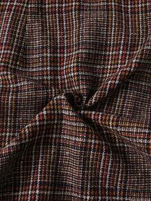 Franclia Plus Size Women Asymmetric Wrap Waist Band Short Skirt, Suitable For Commuting, Autumn/Winter Brown Skirts Skirts With Belt Plaid Skirts Checkered Skirt Women Skirts - Burgundy - View 6