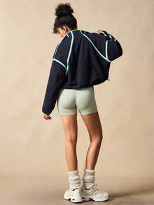 VARSIVA 女式休闲拼色羊毛夹克，秋冬 - 彩色 - 查看 5