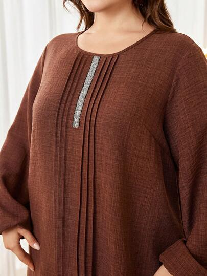 Al Najma Plus Size Beaded Decor 2 Pieces Set