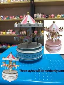 SHEIN Basic living Msic Box - Sky City & Rotating Carousel & Classical Eight Tune Home Decor & Creative Gift For Couples' Birthday Birthday Gifts Graduation