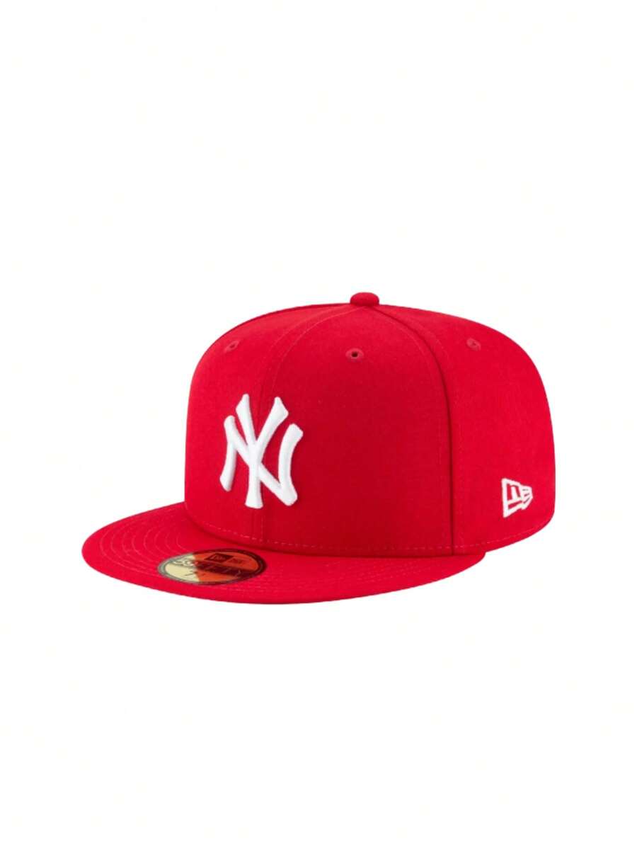 New Era New York Yankees 59Fifty Basic Fitted Men's Hat Red / White - Red - View 1