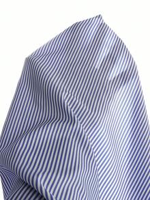 SHEIN 2pcs Tween Boy Gentleman Set: Striped Long Sleeve Shirt + Trousers, Elegant Outfit For Valentine's Day, Birthday Party, Formal Event, Wedding, Wedding Guest, Pageboy, Ring Bearer Boys Striped Shirt Kids Fashion,توكسيدو,رمضان Boys Casual Wear Shirts For Boys Boys Apparel Striped Shirts - Blue - View 6