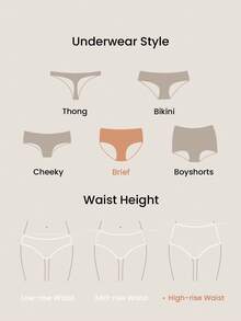 LUVLETTE Plus 3-Pack Airy Soft Cotton Basics High-Waist Briefs Airy Women Underwear Panty Set-Red - Multicolor - View 9