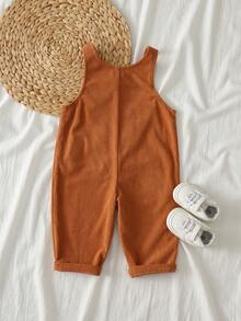 Loomiva Baby Boy Cartoon Bear Pattern Bib Pants, Jumpsuit, Versatile & Comfortable - Multicolor - View 2