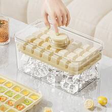 1个带盖硅胶冰格，可重复使用，DIY冰箱制冰器 - 彩色 - 查看 3