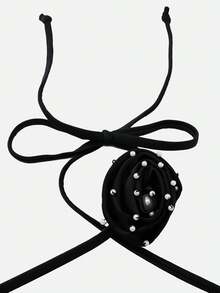 Sweetra Women's Elegant Palace Style Halter Princess One Piece Swimsuit With 3D Floral Decor, Ivory For Summer Beach Vacation