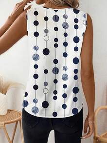 EMERY ROSE 女士 V 领无袖全花卉印花休闲背心