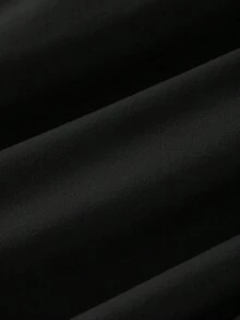 SHEIN EZwear Bộ 3 áo thun dài tay bó sát cổ chữ V sâu cho nữ, màu đen - màu đen - Xem 9