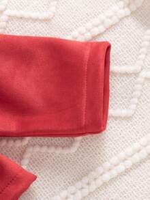 SHEIN Conjunto de falda y sombrero para niñas, primavera/otoño - Rojo - Ver 7