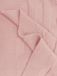 EMERY ROSE Women's Casual Daily Solid Color Crew Neck Sweater, Autumn/Winter - Pink - View 7