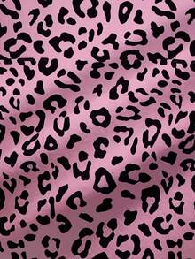 Nick 90s | SHEIN 大码豹纹和卡通图案圆领短袖T恤 - 白色 - 查看 7