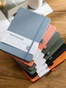 SHEIN 1 件简约 A5 活页夹笔记本，100 张/200 页；A6 商务计划本；A7 迷你学生记事本，适合学生和办公室返校