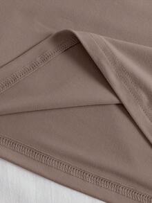 INAWLY Giraffe Print Short Sleeve T-Shirt With Eyelashes For Casual Outfits For Clothes Graphic Cheetah Print Tees Women Tops For Summer And Spring - Khaki - View 6