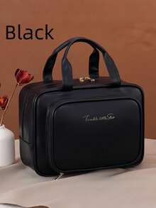 1 件装大容量 PU 防水便携旅行化妆包独特设计女士化妆品收纳包储物柜装饰梳妆台洗漱包桌面收纳包化妆包化妆袋旅行必备化妆品收纳包梳妆台配件 - 彩色 - 查看 20