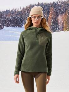 OutZeal Women Winter Thermal Outdoor Fleece Long Sleeve Camping Hiking Zip Up Jacket With Pocket