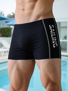 Manfinity VDAYZ Summer Men's Simple Print Casual Swim Trunks