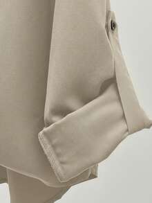 INAWLY Casual Layered Design Shirt, Suitable For Commuting In Autumn