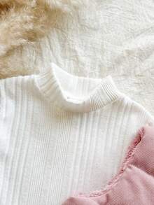 Vintaside Kids 3pcs Young Girl Padded Coat Set, Thermal Lining, Thickened, Suitable For Spring, Autumn And Winter, Countryside Style, Casual, Fashionable, Cute, Elegant - Multicolor - View 7