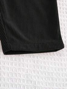 Cozy Pixies Baby Boy Cartoon Bear Pattern Bib, Jumpsuit Versatile & Comfortable - Black - View 6