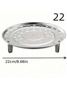 通用不锈钢蒸锅，带可拆卸支脚，烹饪蒸锅和锅具配件，速溶锅多功能蒸架，耐磨防刮圆形冷却架，厨房厚炊具工具海鲜煮蒸架