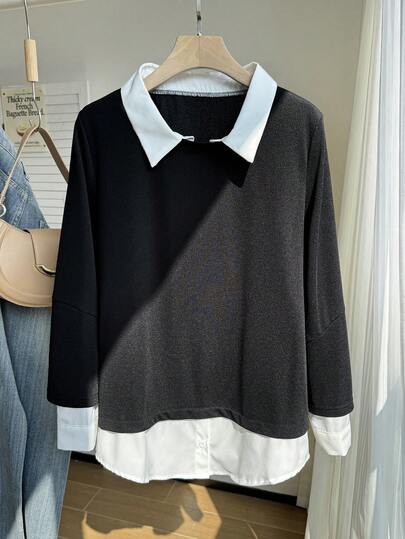 رداء بياقة مُتباينة 2 في 1