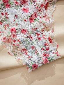 Charlaine 3pcs/Set Women's French Romantic Lace Panties, Italian Ditsy Floral Thong Underwear Lingerie Set Multicolor Lace Thong Pack Floral Panties Panties For Women 3 Piece Set Floral Lingerie - Multicolor - View 3