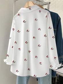 Resyla Women's Cherry Print Shirt, Autumn