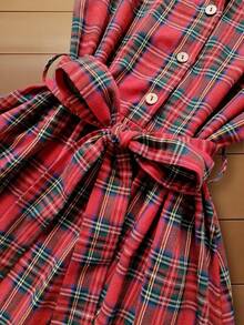 GlowEve 女士编织休闲度假派对秋季圣诞连衣裙 - 紅色 - 查看 3