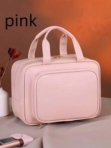 1 件装大容量 PU 防水便携旅行化妆包独特设计女士化妆品收纳包储物柜装饰梳妆台洗漱包桌面收纳包化妆包化妆袋旅行必备化妆品收纳包梳妆台配件 - 彩色 - 查看 22