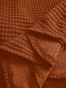 EMERY ROSE Plus Size Women's Solid Color Crew Neck Long Sleeve Minimalist Sweatshirt, Casual Daily Wear Winter Fall Autumn - Brown - View 6